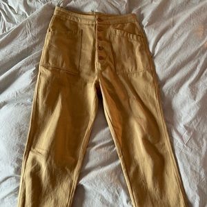 caron callahan Vintage inspired high waist pant organic cotton large XL